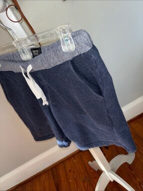 Tokyo Five Med Men's Navy Terry Athletic Shorts with Gray Waistband